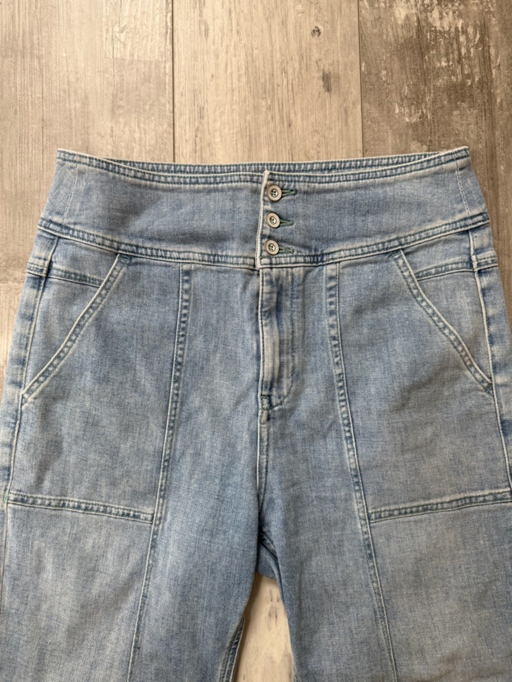 Pilcro & The Letterpress Anthropologie Jeans 29 High Rise Utility Crop Denim - Picture 6 of 15